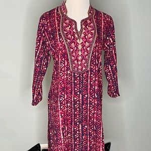 Soft tunic bought in Kenya - embroidered neckline